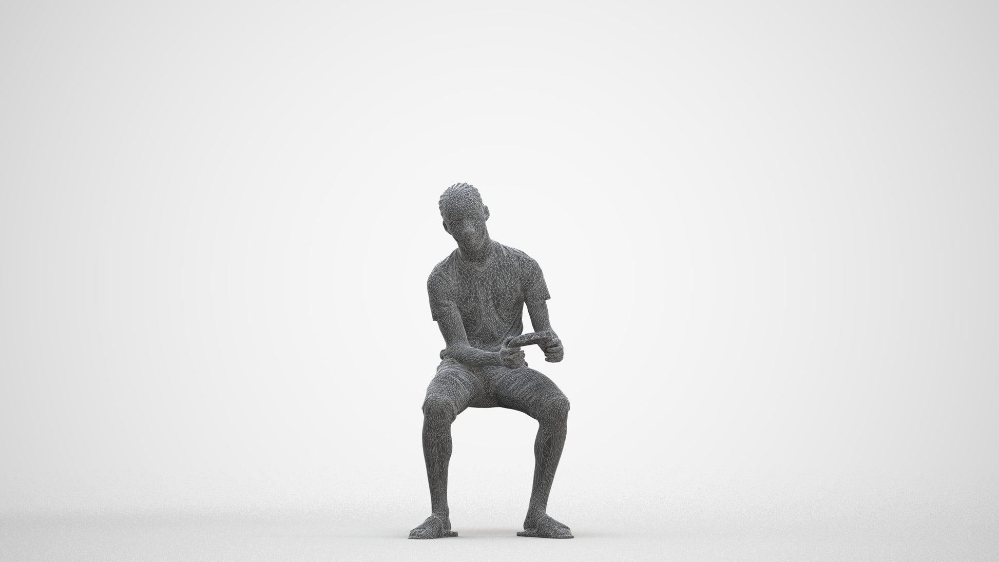 photogrammetry 3D boy casual kids, realistic human model archviz FBX, three-quarter front view render