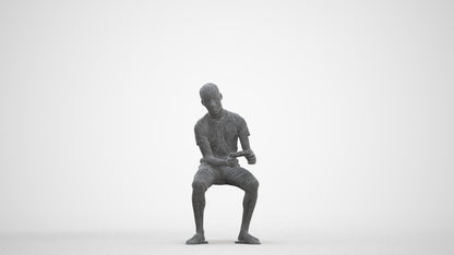 photogrammetry 3D boy casual kids, realistic human model archviz FBX, three-quarter front view render