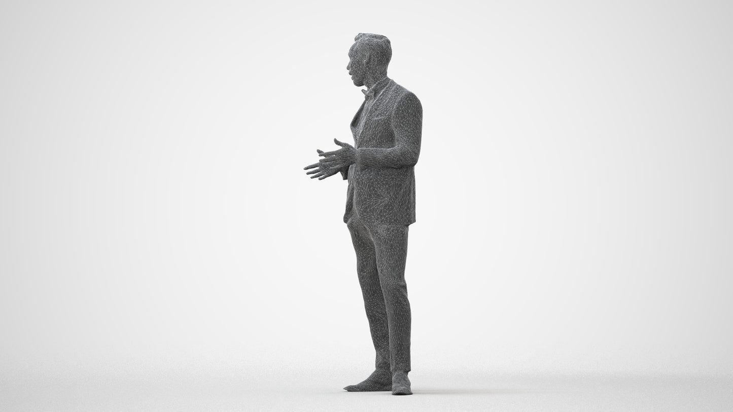 3D people model man formal formalaffairs, scanned human for 3ds Max rendering, square thumbnail
