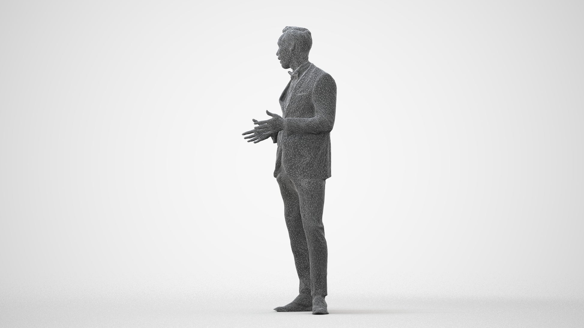3D people model man formal formalaffairs, scanned human for 3ds Max rendering, square thumbnail