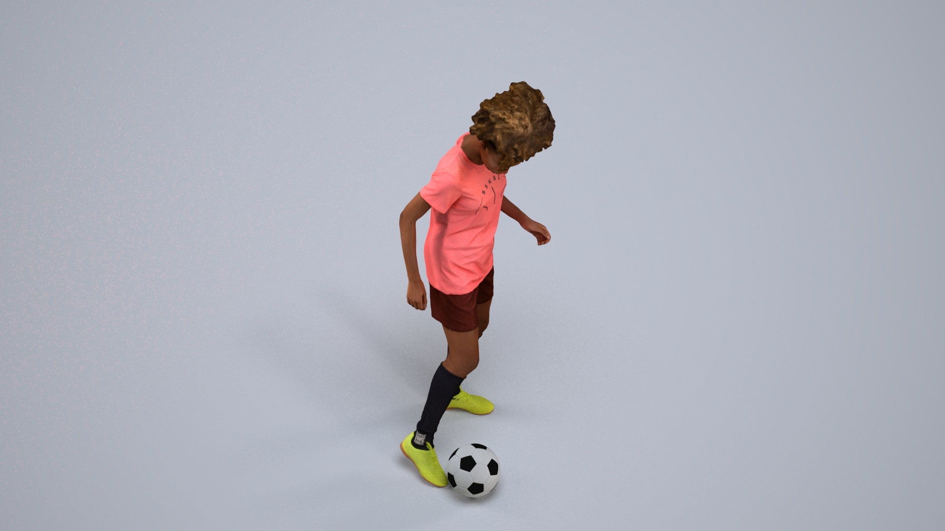 realistic 3D woman sport, scanned archviz people for Blender and 3ds Max, back view render