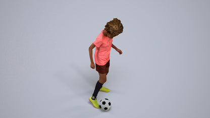 realistic 3D woman sport, scanned archviz people for Blender and 3ds Max, back view render