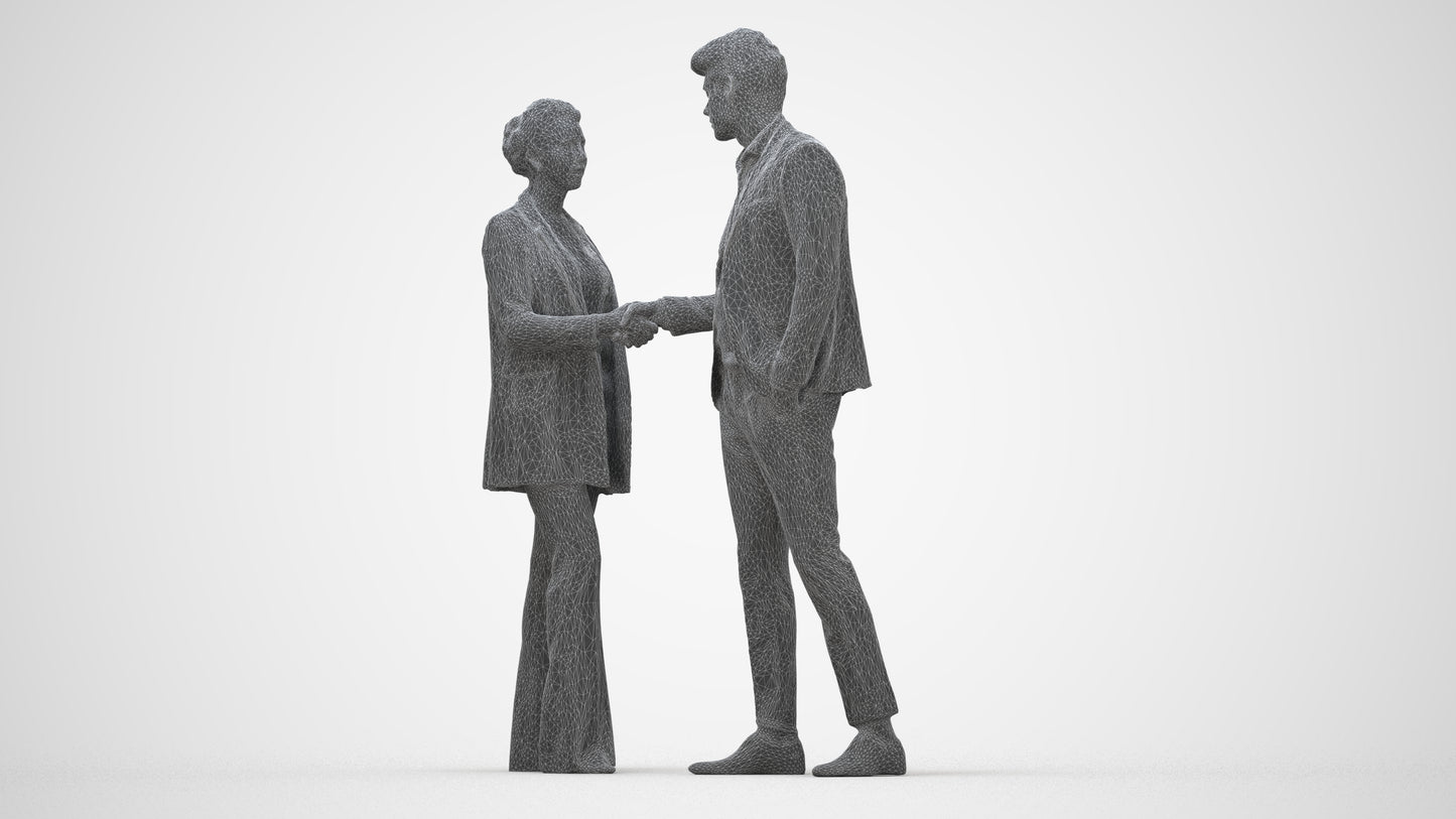 photogrammetry 3D woman business, realistic human model archviz FBX, wireframe back view