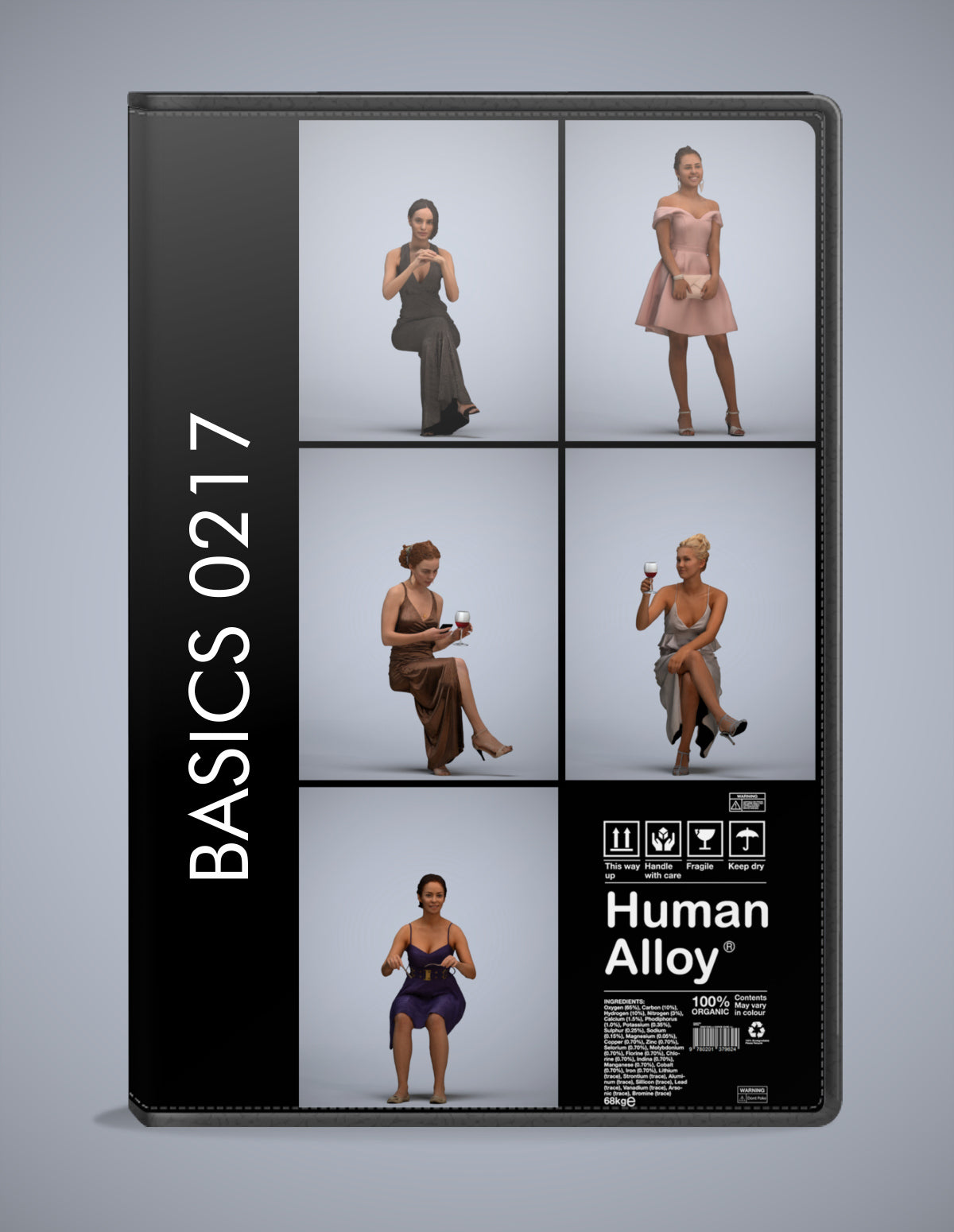 5x realistic 3D people formalaffairs pack, scanned archviz collection for Blender and 3ds Max