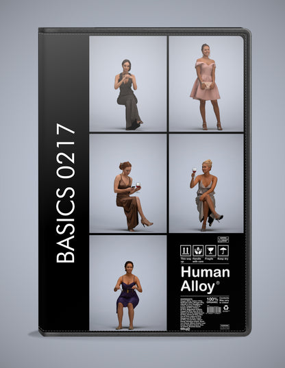 5x realistic 3D people formalaffairs pack, scanned archviz collection for Blender and 3ds Max