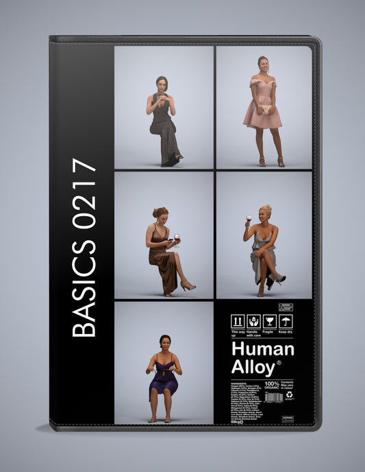5x realistic 3D people formalaffairs pack, scanned archviz collection for Blender and 3ds Max