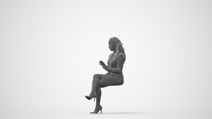 realistic 3D woman business, scanned archviz people for Blender and 3ds Max, square thumbnail