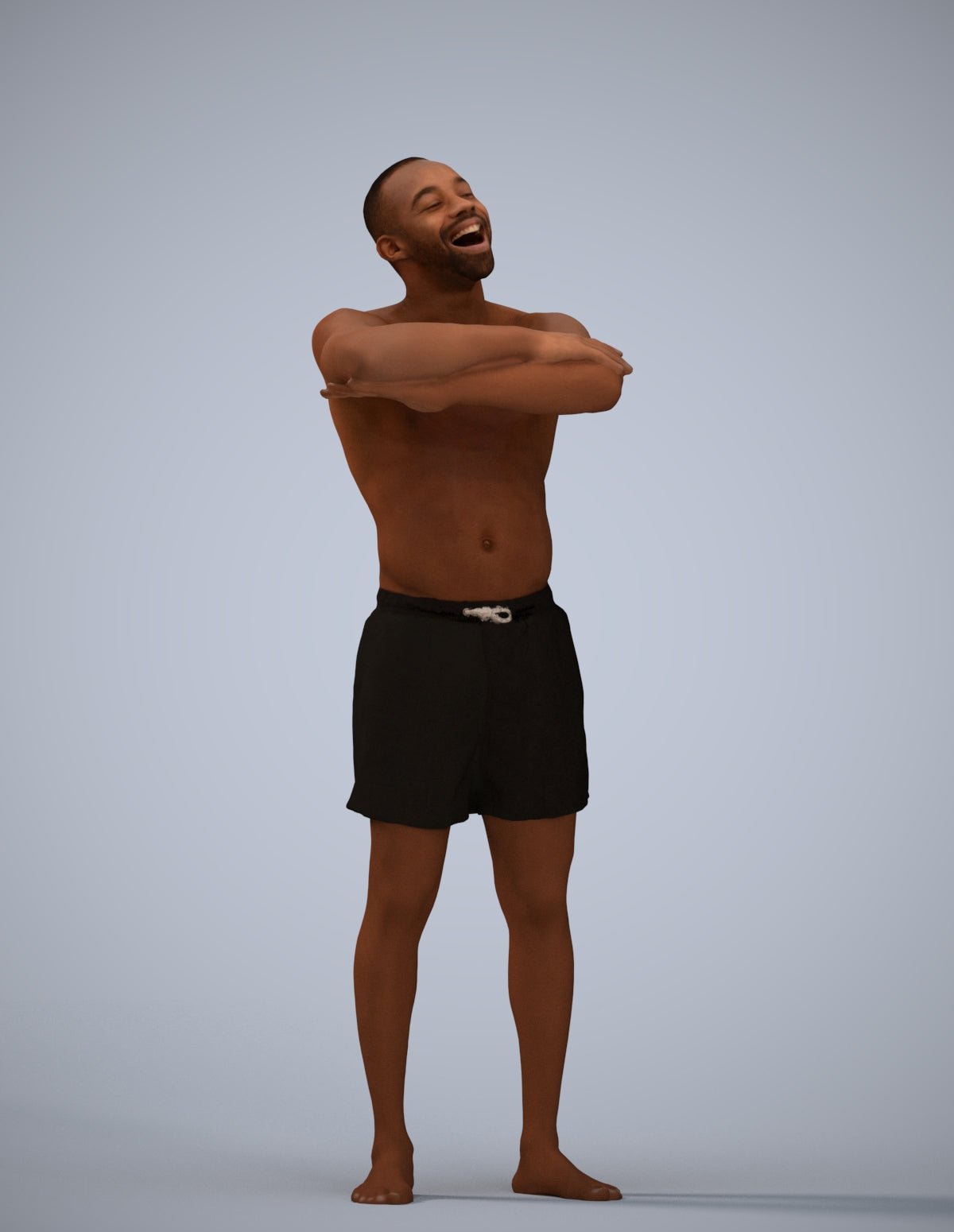 realistic 3D people man pool, render-ready for V-Ray and Corona, FBX OBJ
