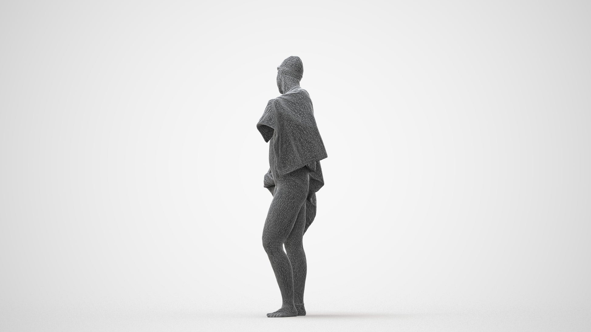 scanned 3D woman pool, photogrammetry people for Enscape and V-Ray, square thumbnail