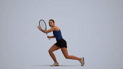 realistic 3D human girl sport, archviz people FBX OBJ for Blender, standing pose render