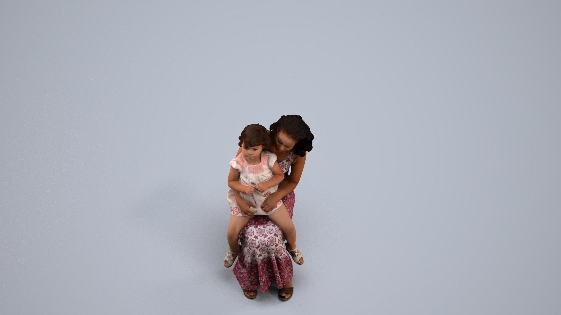 3D scanned boy kids casual, photorealistic archviz people for Enscape and SketchUp, back view render