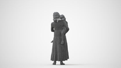 3D people model girl casual kids, scanned human for 3ds Max rendering, square thumbnail