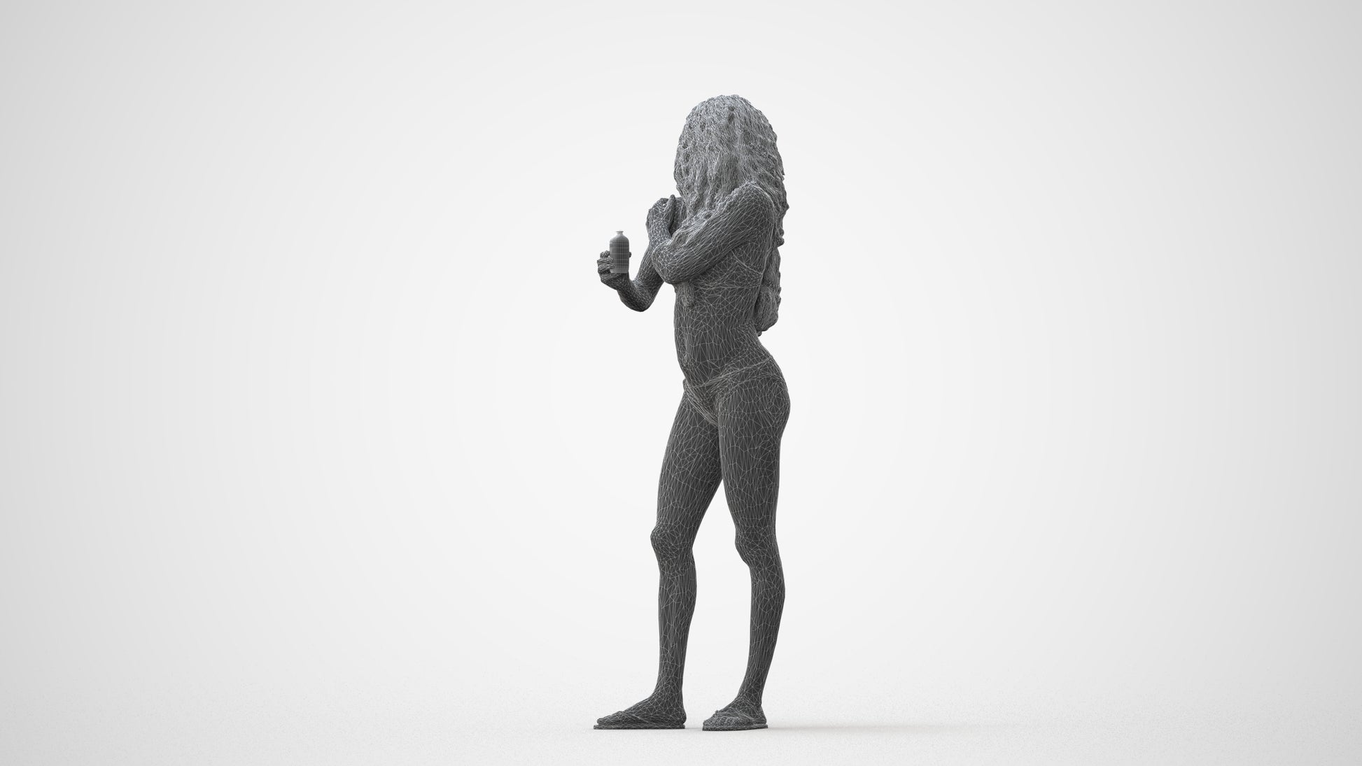 3D scanned woman pool, photorealistic archviz people for Enscape and SketchUp, square thumbnail