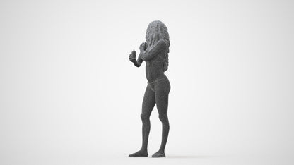 3D scanned woman pool, photorealistic archviz people for Enscape and SketchUp, square thumbnail