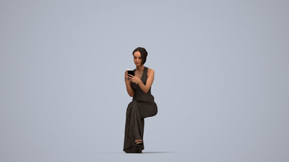 realistic 3D people woman formal formalaffairs, render-ready for V-Ray and Corona, FBX OBJ, top-down view render