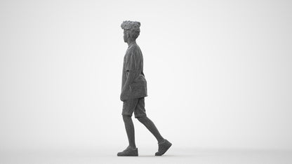 realistic 3D boy casual kids, scanned archviz people for Blender and 3ds Max, square thumbnail