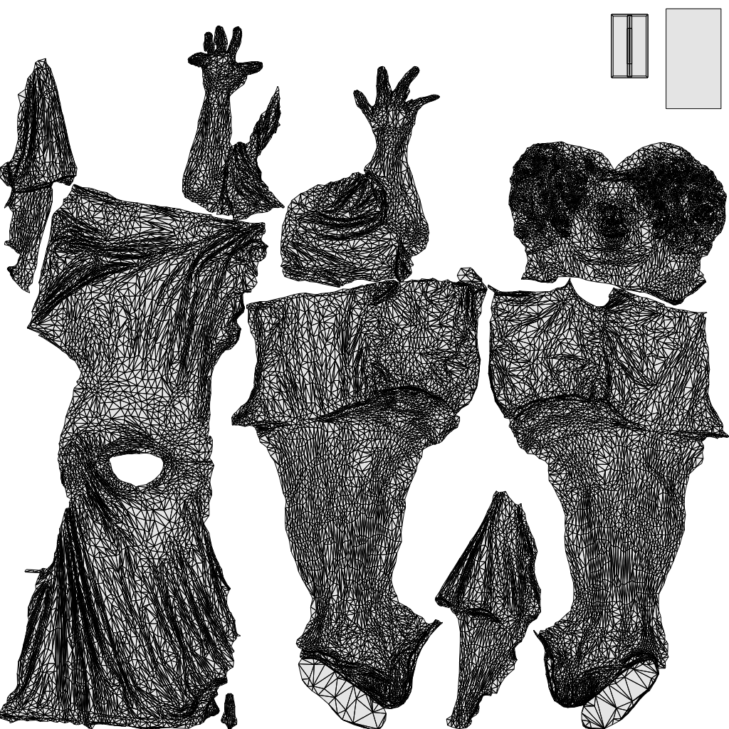 3D human model man casual standing, photogrammetry scanned person for archviz, wireframe top-down view