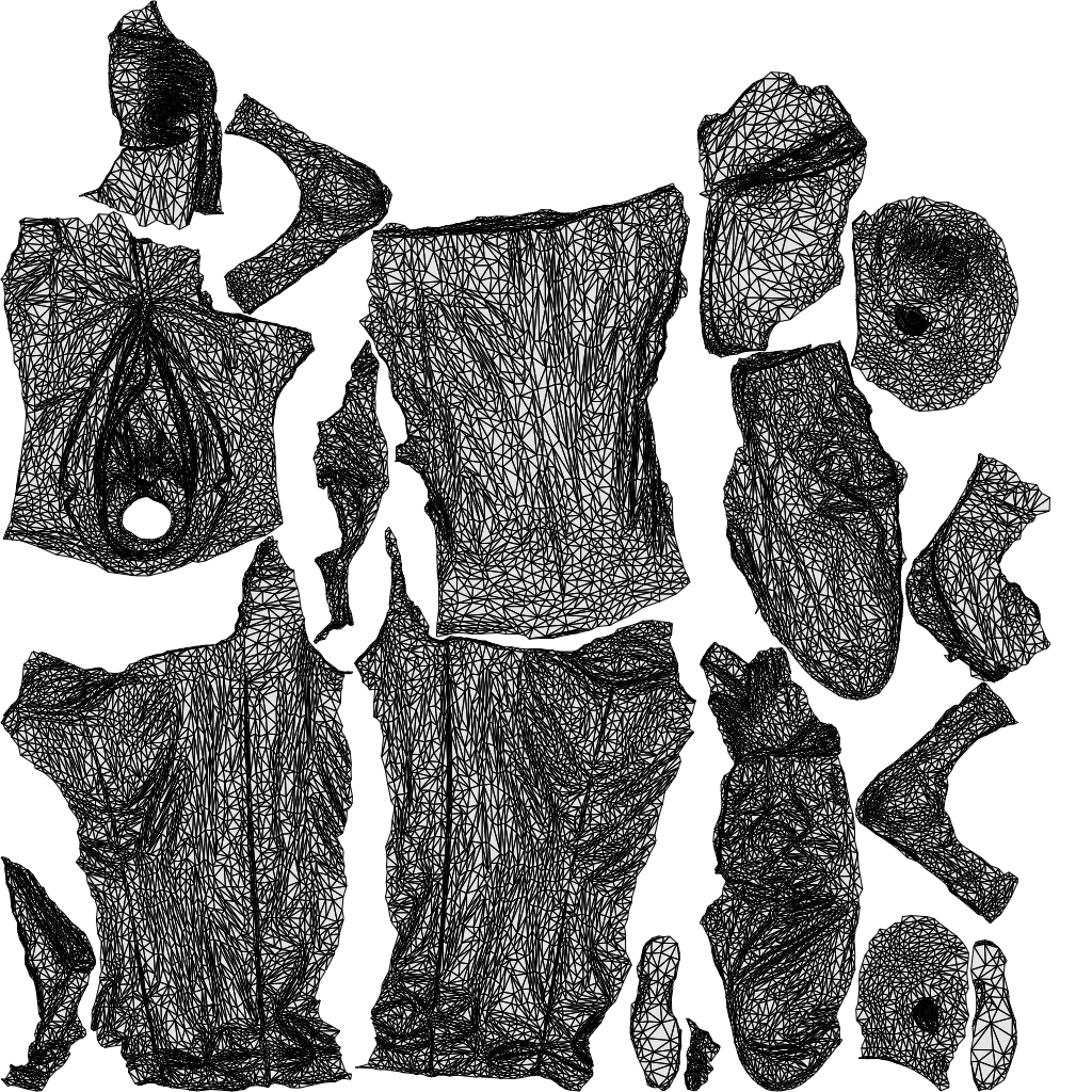 scanned 3D man business, photogrammetry people for Enscape and V-Ray, wireframe top-down view