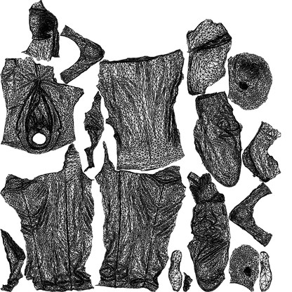 scanned 3D man business, photogrammetry people for Enscape and V-Ray, wireframe top-down view