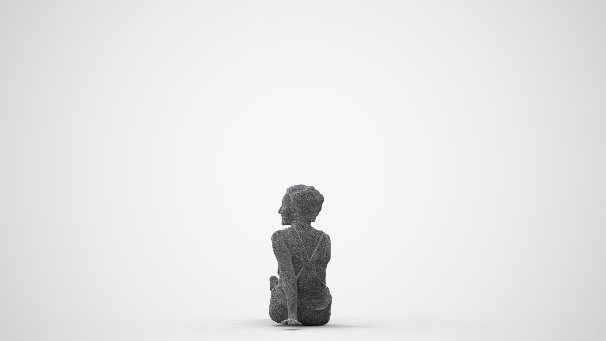 realistic 3D people woman casual sitting, render-ready for V-Ray and Corona, FBX OBJ, square thumbnail