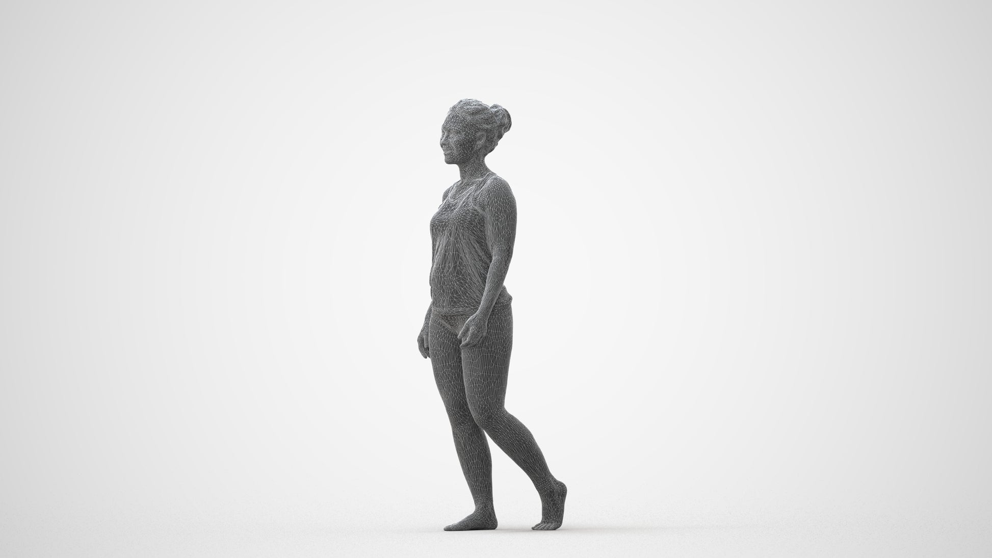 realistic 3D people woman sport, render-ready for V-Ray and Corona, FBX OBJ, square thumbnail