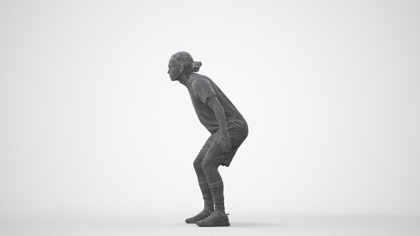 scanned 3D man sport, photogrammetry people for Enscape and V-Ray, square thumbnail