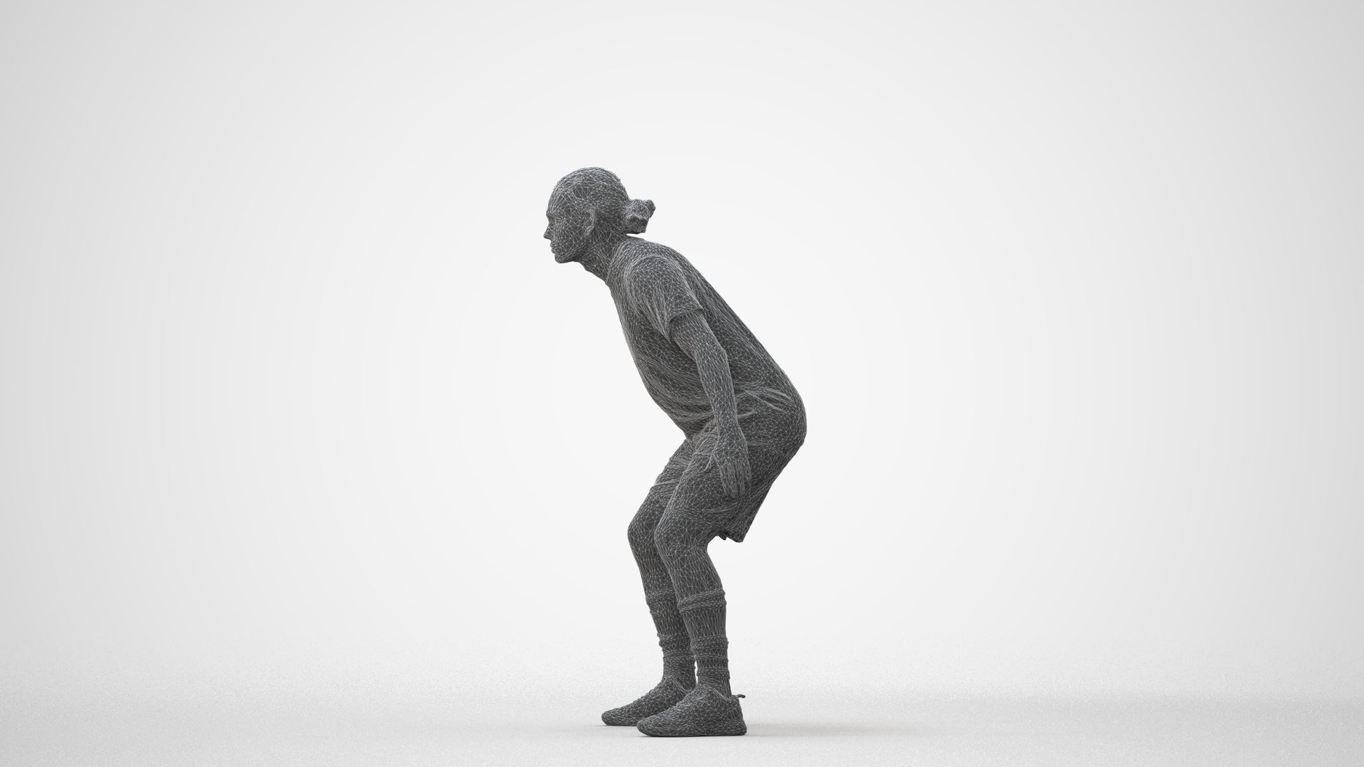 scanned 3D man sport, photogrammetry people for Enscape and V-Ray, square thumbnail
