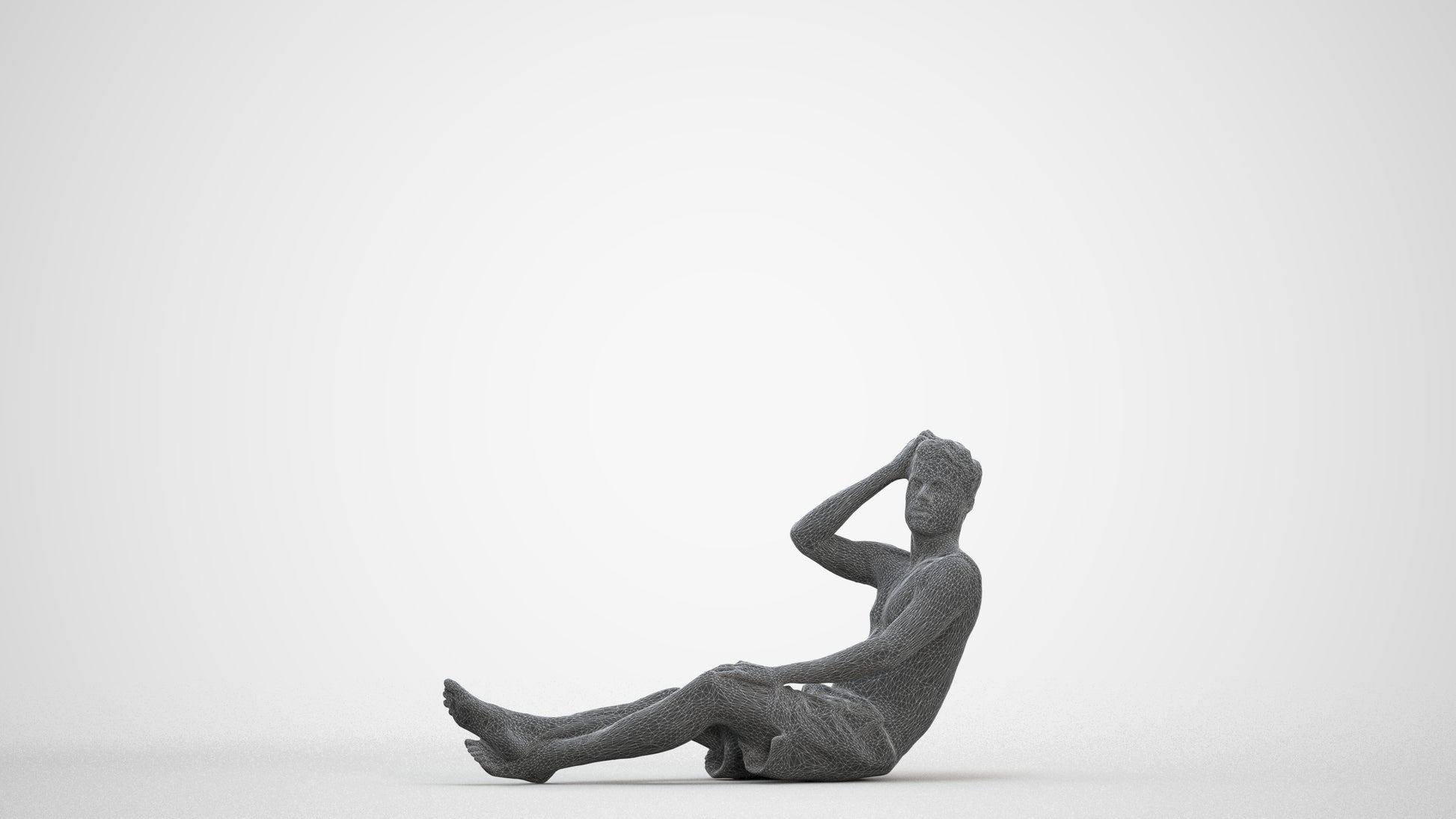 realistic 3D man pool, scanned archviz people for Blender and 3ds Max, three-quarter front view render