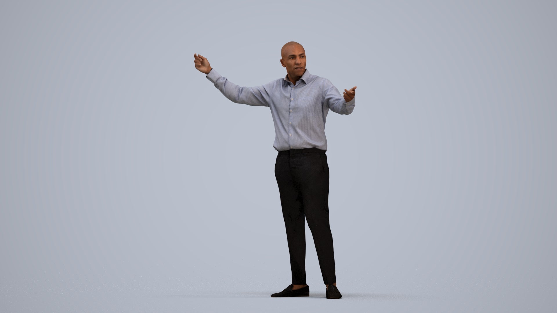 realistic 3D man business, scanned archviz people for Blender and 3ds Max, standing pose render
