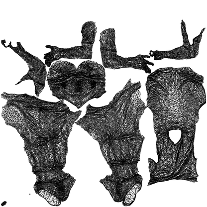 scanned 3D man casual sitting, photogrammetry people for Enscape and V-Ray, wireframe top-down view