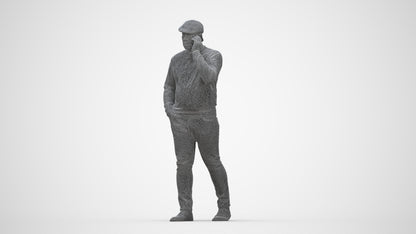 realistic 3D human man casual walking, archviz people FBX OBJ for Blender, wireframe back view
