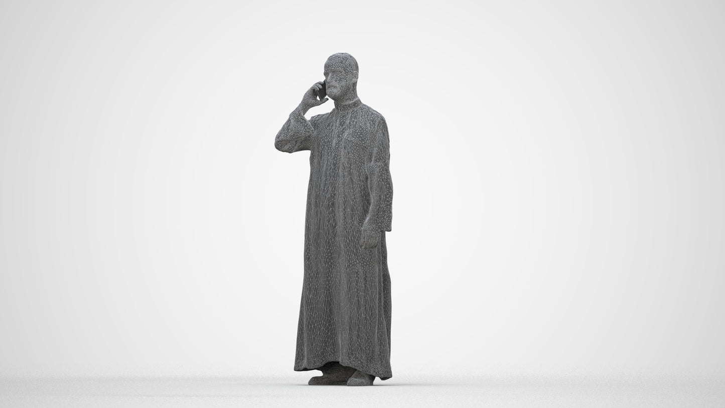 realistic 3D human man standing, archviz people FBX OBJ for Blender, wireframe back view