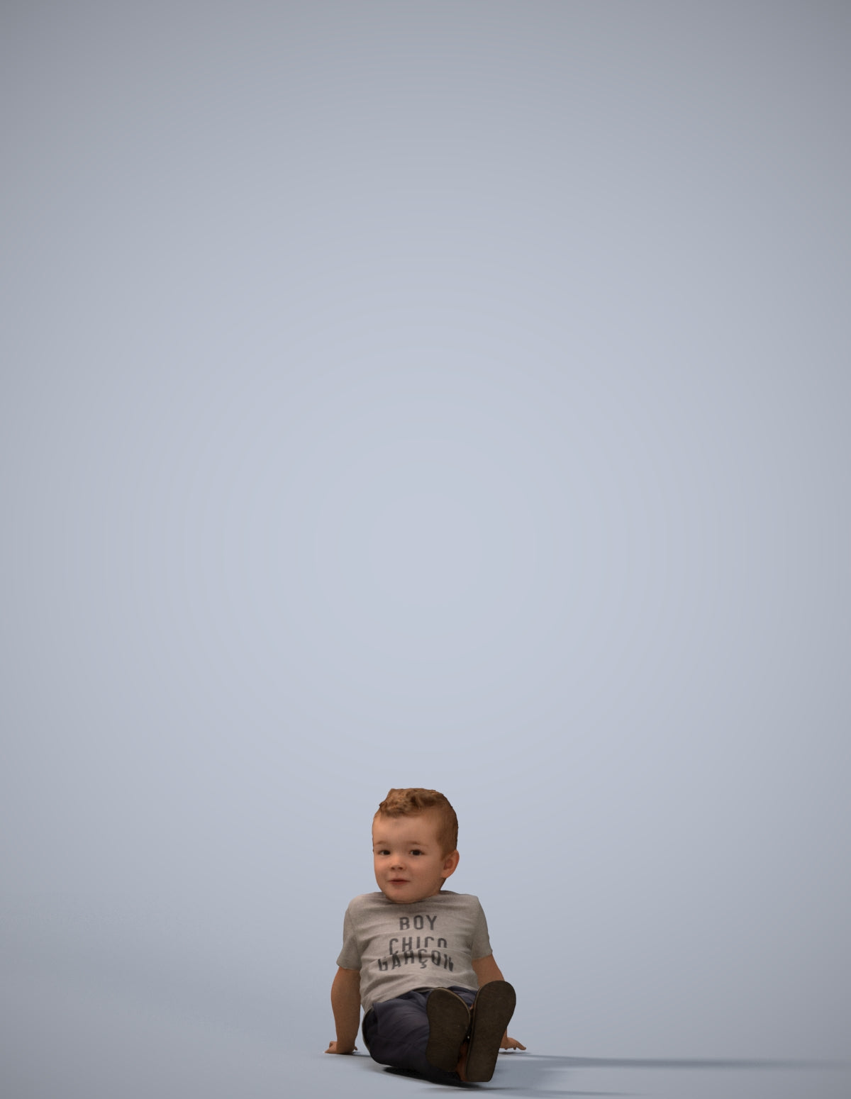 photogrammetry 3D boy casual kids, realistic human model archviz FBX
