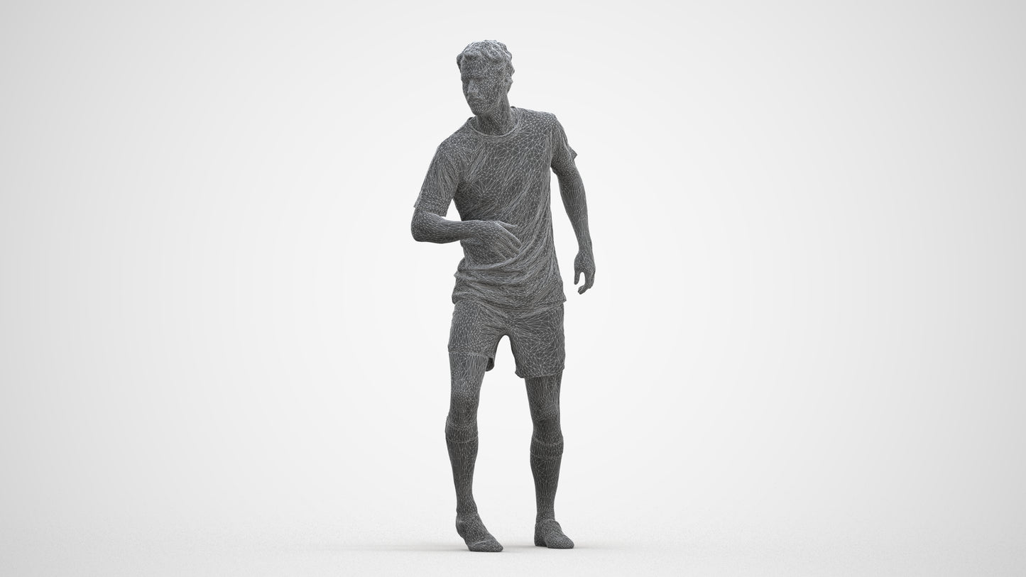 realistic 3D people man sport, render-ready for V-Ray and Corona, FBX OBJ, three-quarter front view render