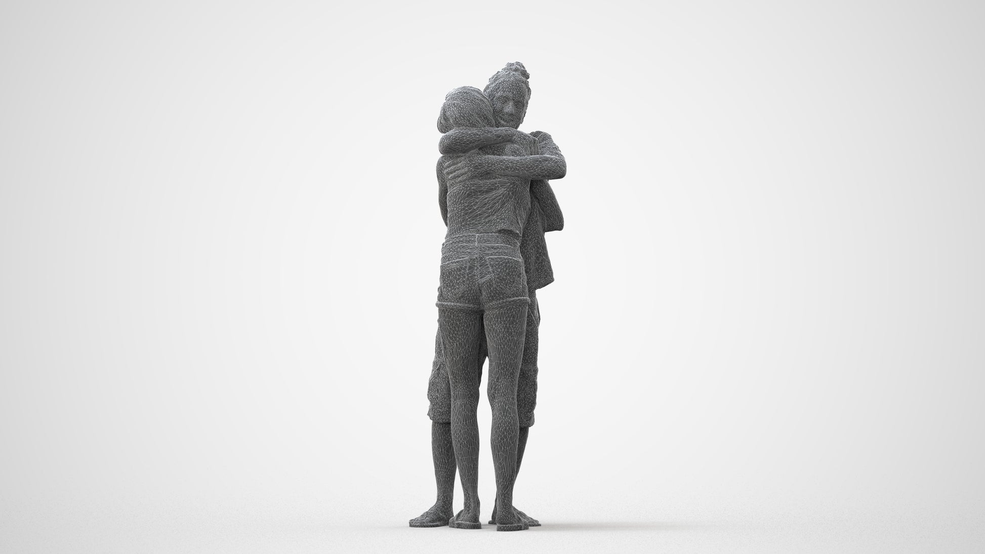 realistic 3D people woman couple, render-ready for V-Ray and Corona, FBX OBJ, square thumbnail