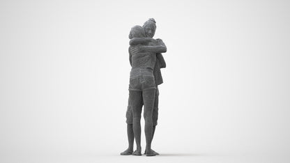 realistic 3D people woman couple, render-ready for V-Ray and Corona, FBX OBJ, square thumbnail