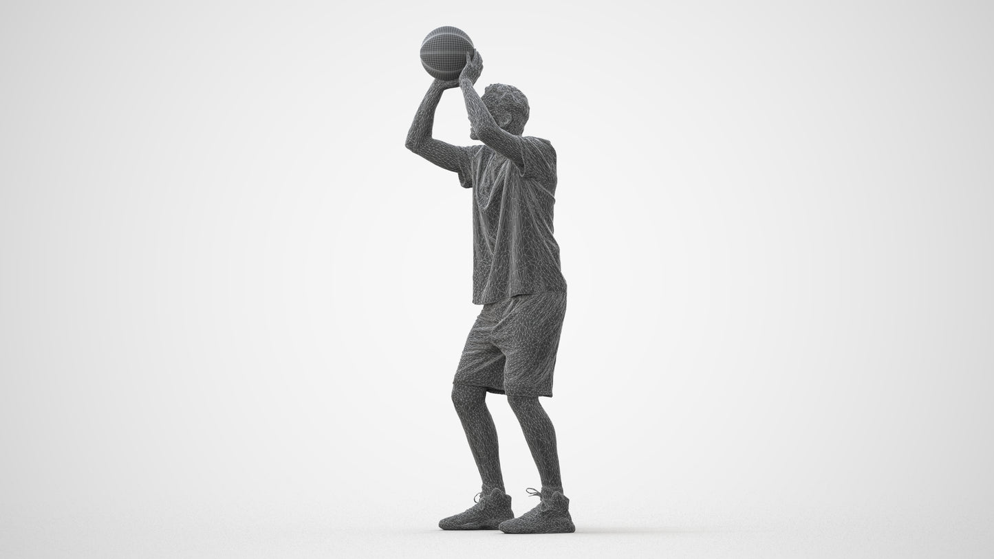 3D people model man sport, scanned human for 3ds Max rendering, square thumbnail