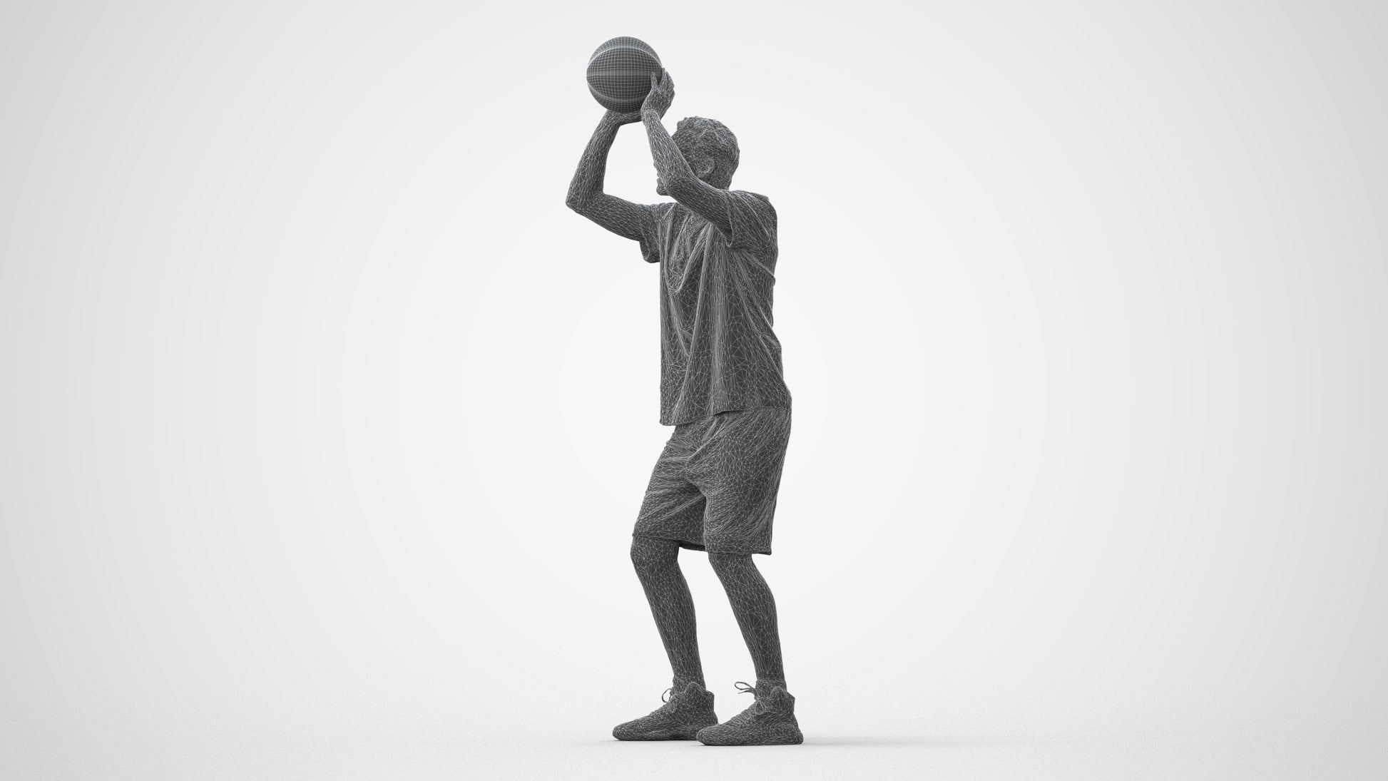 3D people model man sport, scanned human for 3ds Max rendering, square thumbnail