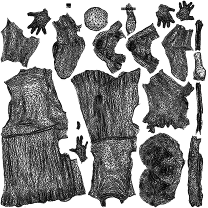 photogrammetry 3D woman casual standing, realistic human model archviz FBX, wireframe top-down view