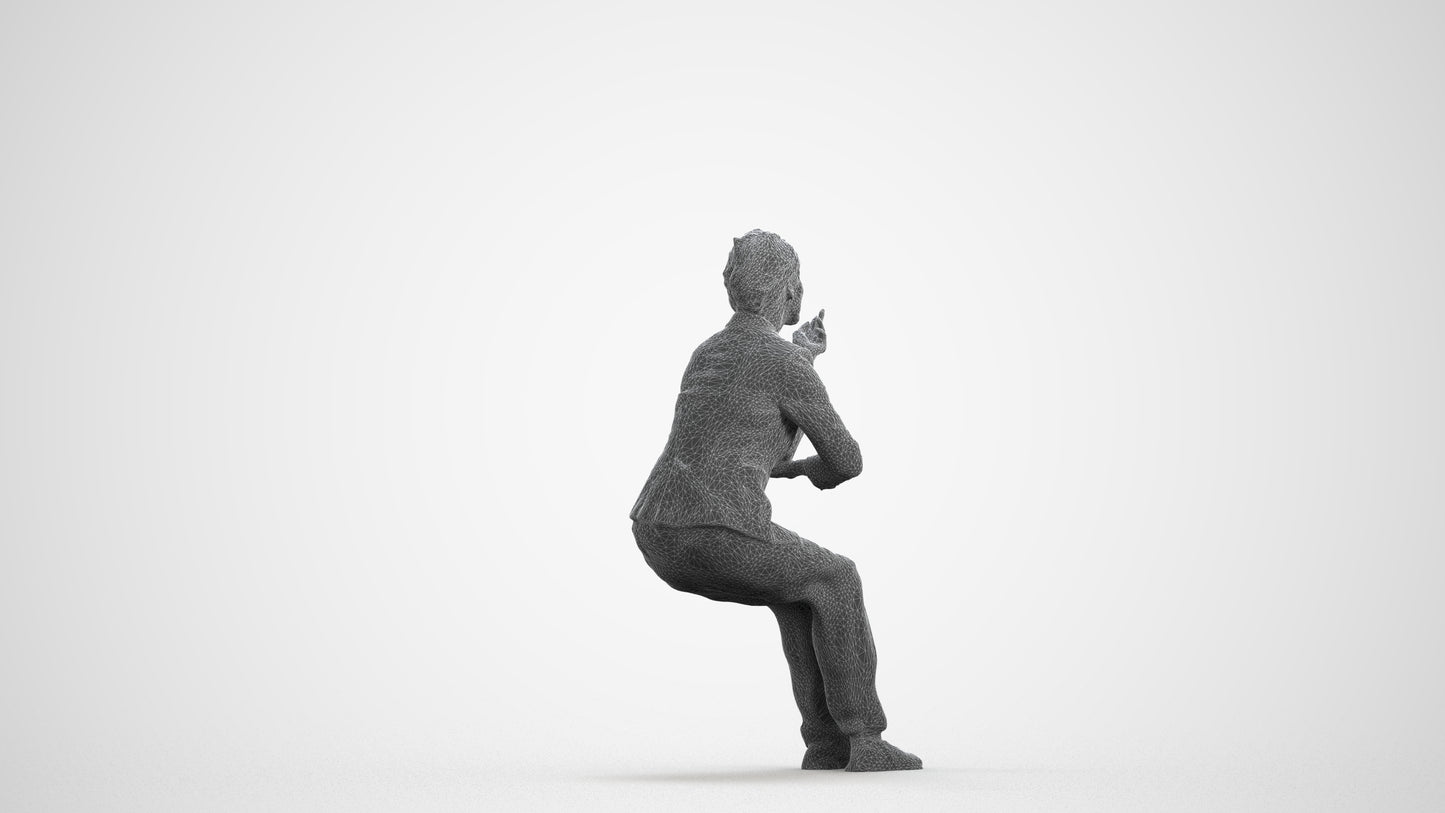 3D scanned woman business, photorealistic archviz people for Enscape and SketchUp, wireframe front view
