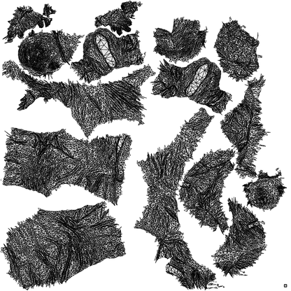 realistic 3D people man casual standing, render-ready for V-Ray and Corona, FBX OBJ, wireframe top-down view
