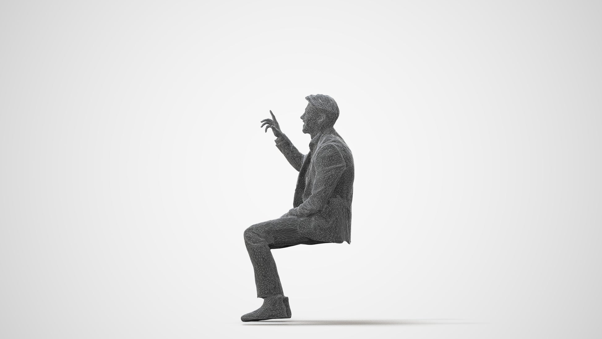 photogrammetry 3D man business, realistic human model archviz FBX, square thumbnail