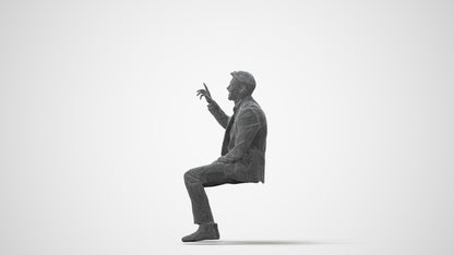 photogrammetry 3D man business, realistic human model archviz FBX, square thumbnail