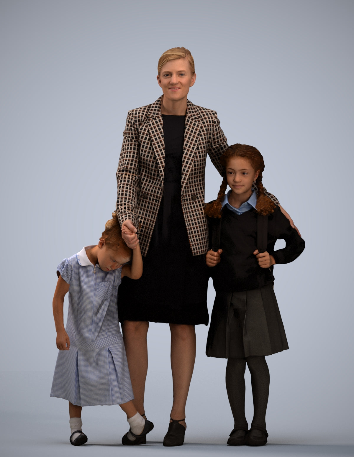 photogrammetry 3D girl kids, realistic human model archviz FBX