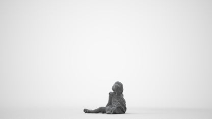 photogrammetry 3D girl casual kids, realistic human model archviz FBX, square thumbnail