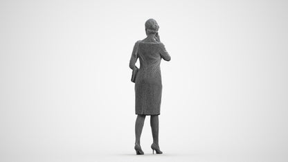 photogrammetry 3D woman casual standing, realistic human model archviz FBX, wireframe front view