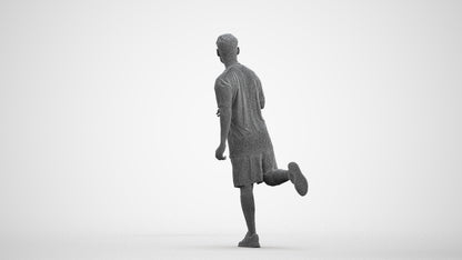 realistic 3D people man sport, render-ready for V-Ray and Corona, FBX OBJ, wireframe front view