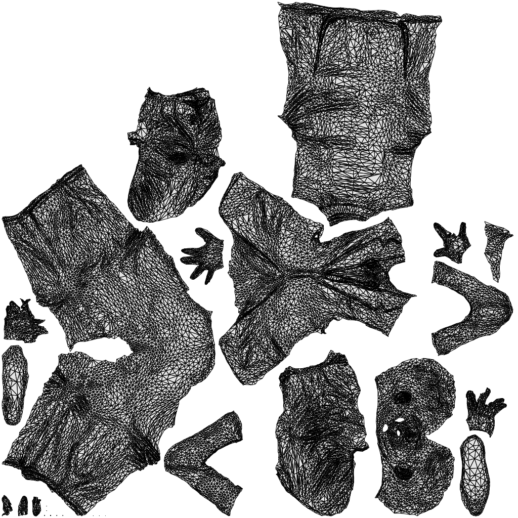 3D people model man business, scanned human for 3ds Max rendering, wireframe top-down view