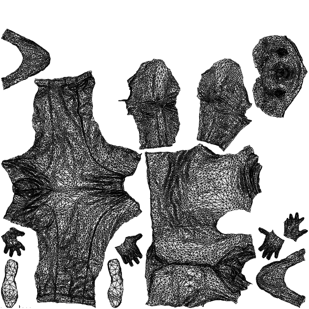 scanned 3D man business standing, photogrammetry people for Enscape and V-Ray, wireframe top-down view