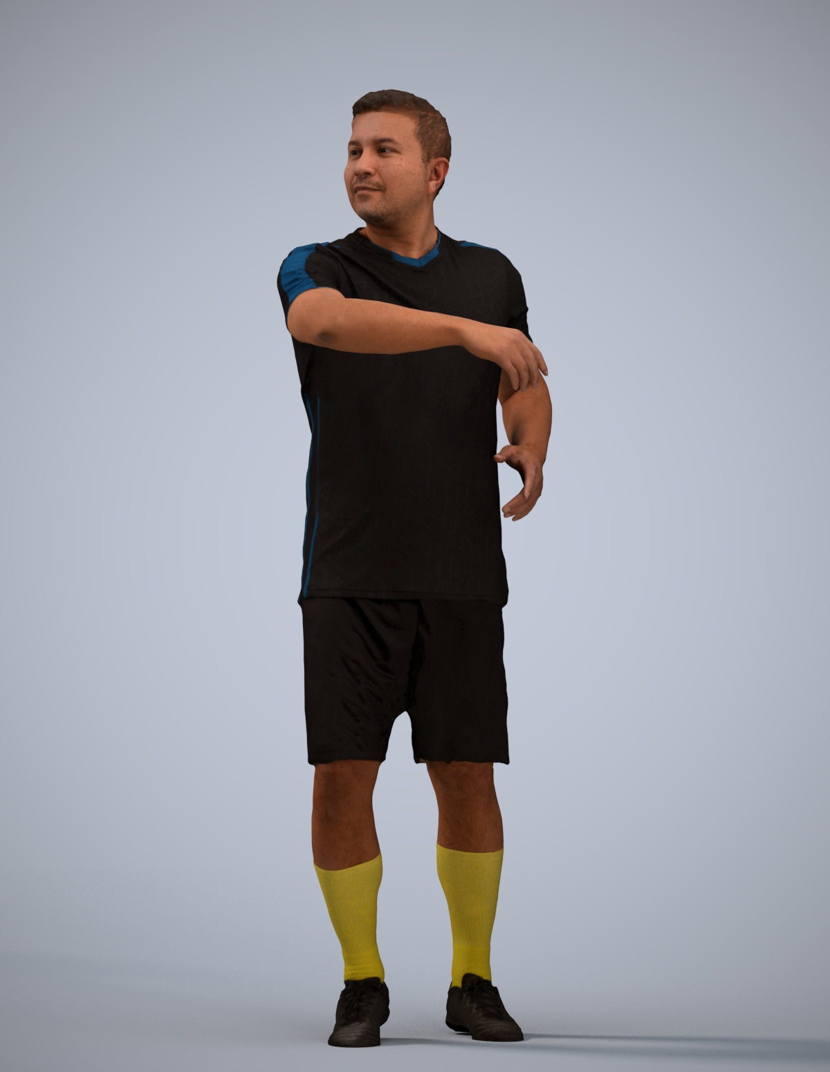 photogrammetry 3D man sport, realistic human model archviz FBX